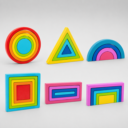 Sada geometrických puzzle