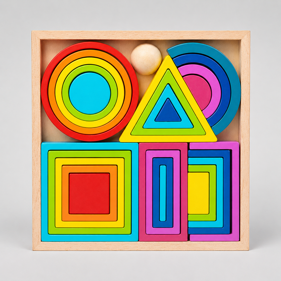 Sada geometrických puzzle