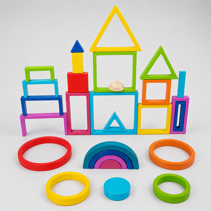 Sada geometrických puzzle