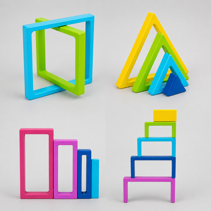 Sada geometrických puzzle