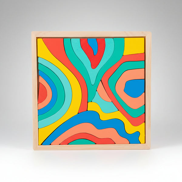 Barevné vlnité puzzle
