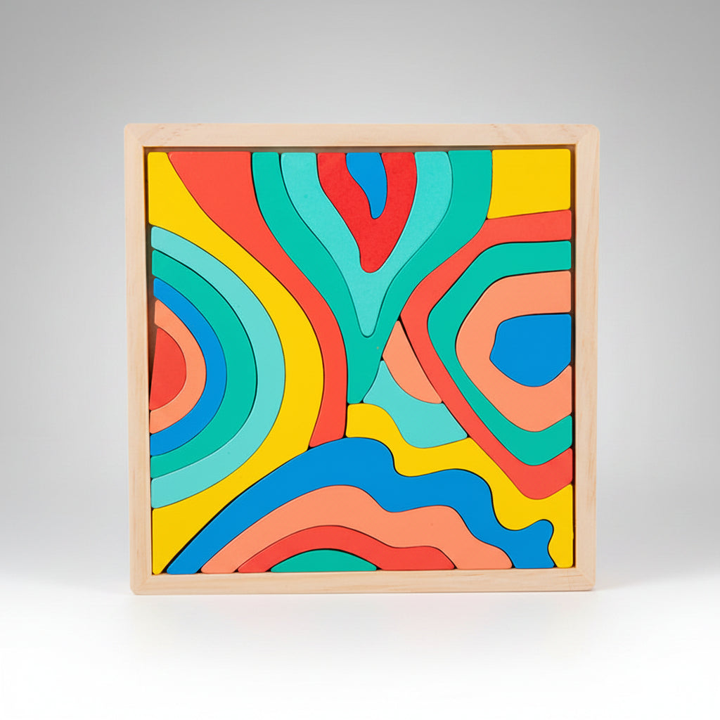 Barevné vlnité puzzle