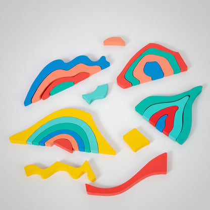 Barevné vlnité puzzle